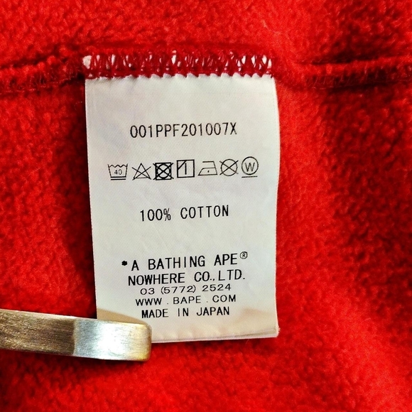 Bape Red Camo College Pullover Hoodie - Picture 8 of 16